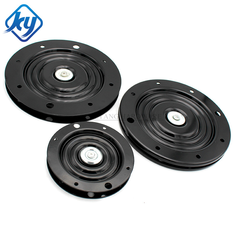 6寸10寸满珠实心圆转盘吧椅转椅360度自由旋转底座轴承圆盘底盘