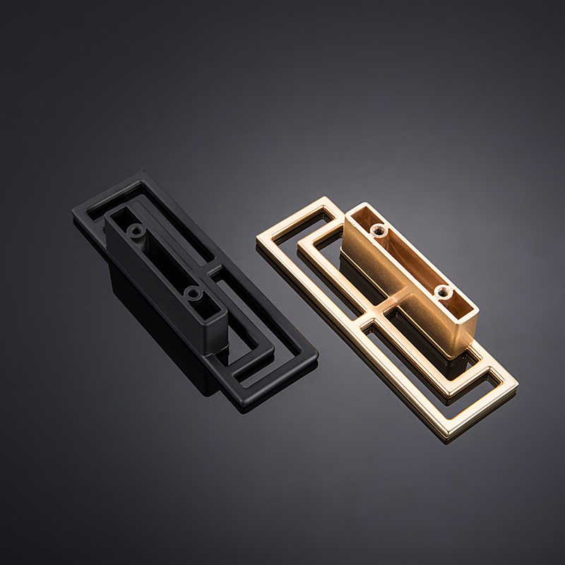 新中式仿古拉手金色抽屉复古衣柜子柜门把手欧式黑色古典方形拉手