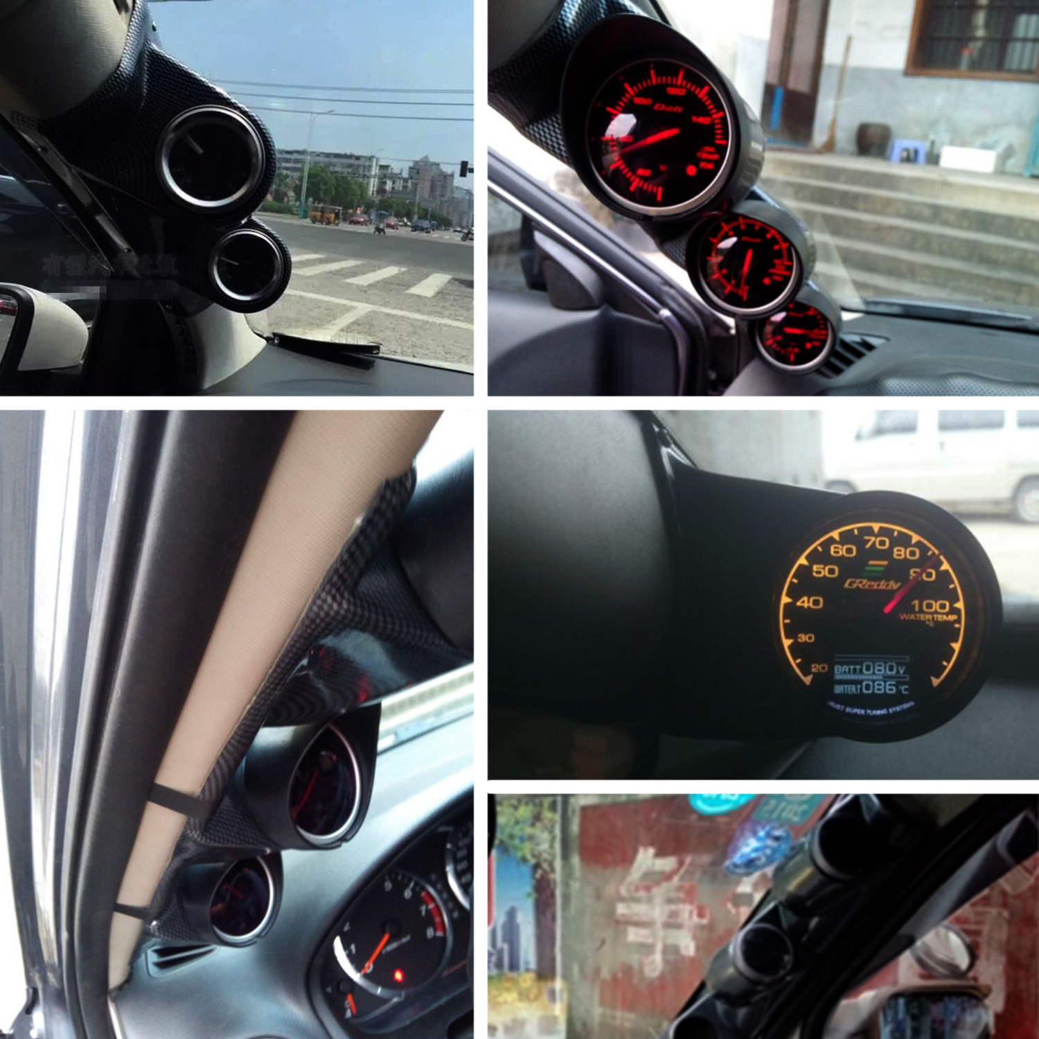 汽车改装表座A柱右侧驾驶位仪表支架通用2