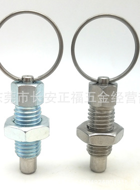 拉环分度销GN717碳钢镀锌旋钮柱塞弹簧定位销分割定位柱M6M8M10