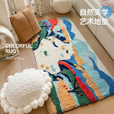 毯仓春景系列卧室地毯床边毯小清新飘窗垫衣帽间装饰地垫隔音降噪