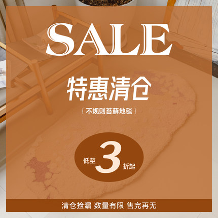 清仓特价 卧室地毯房间改造装饰垫苔藓入户进门地垫客厅沙发椅