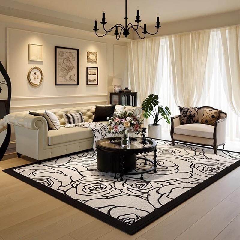 新款法式地毯客厅沙发地垫高级卧室免洗防水家用茶几床边垫子加厚,居家布艺,地毯,淘宝优惠券,粉丝福利购,淘宝优惠卷