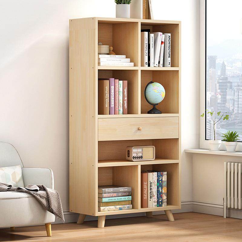 实木书柜落地置物柜客厅一体靠墙柜子多层收纳储物柜学生家用书架,住宅家具,书架,淘宝优惠券,粉丝福利购,淘宝优惠卷