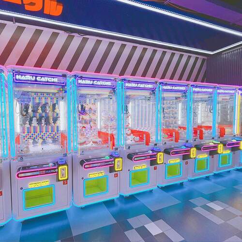 娃娃机夹公仔机全透明网红抓娃娃机投币钓吊公仔机大型商用剪刀机