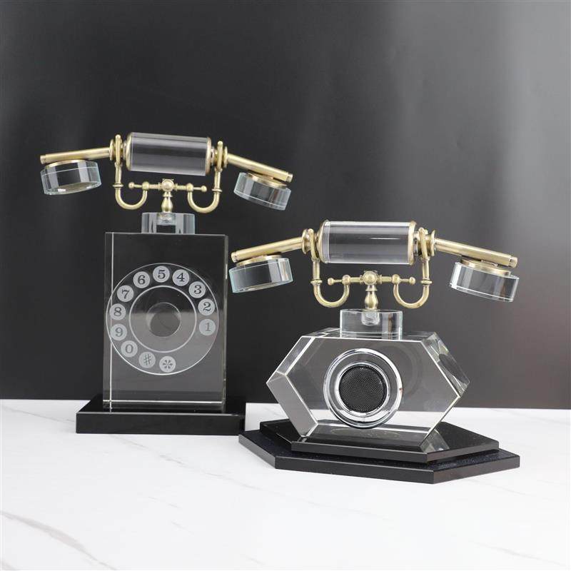 新中式复古水晶电话机摆件样板房居家客厅桌面茶几软装饰品摆件,家居饰品,装饰摆件,淘宝优惠券,粉丝福利购,淘宝优惠卷