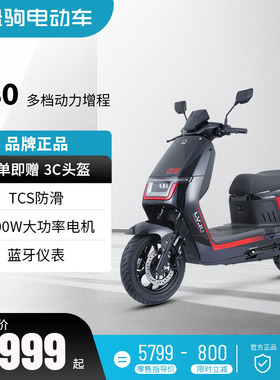 绿驹电动车E80电动摩托车72V32AH踏板外卖电瓶车高速大功率电摩