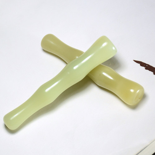 和田玉烟嘴白玉节节烟具男士玉石