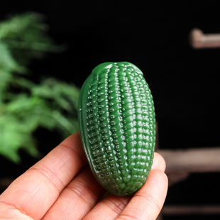 和田玉碧玉岁岁平安手把件天然玉石硕果累累挂件男士玉米手抓件