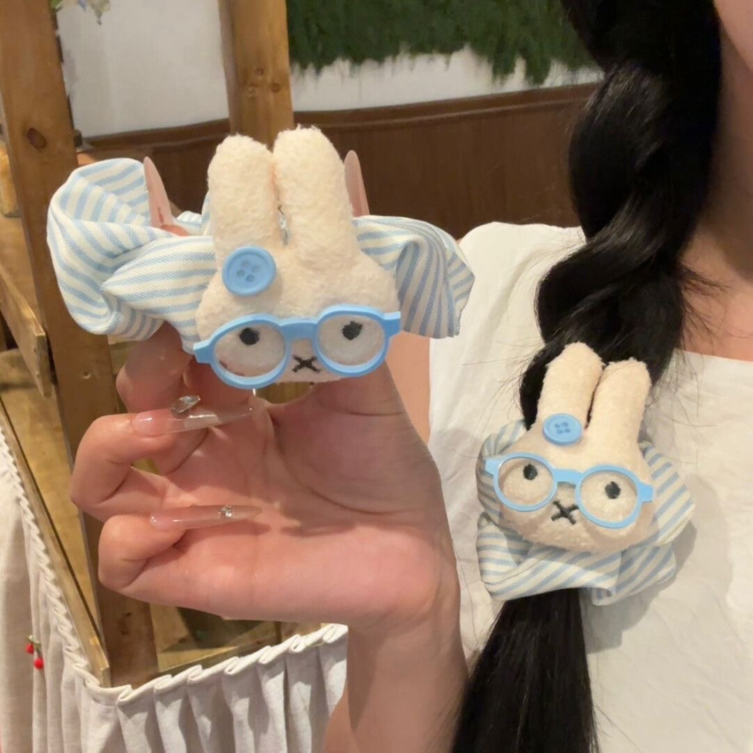 可爱米菲兔发圈女高级感洋气时尚2025新款韩系少女扎马尾发绳发饰