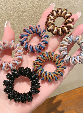 电话线发圈女高级感头绳2025新款高端扎头发皮筋发绳不伤发头饰品