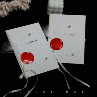 婚礼誓言卡高级简约一对成品接亲新娘新郎手写宣言卡简约致辞本