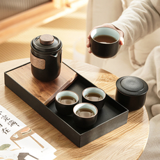 пс 快客杯便携包功夫茶杯单人一壶二三四杯套装泡茶户外旅行茶具防烫