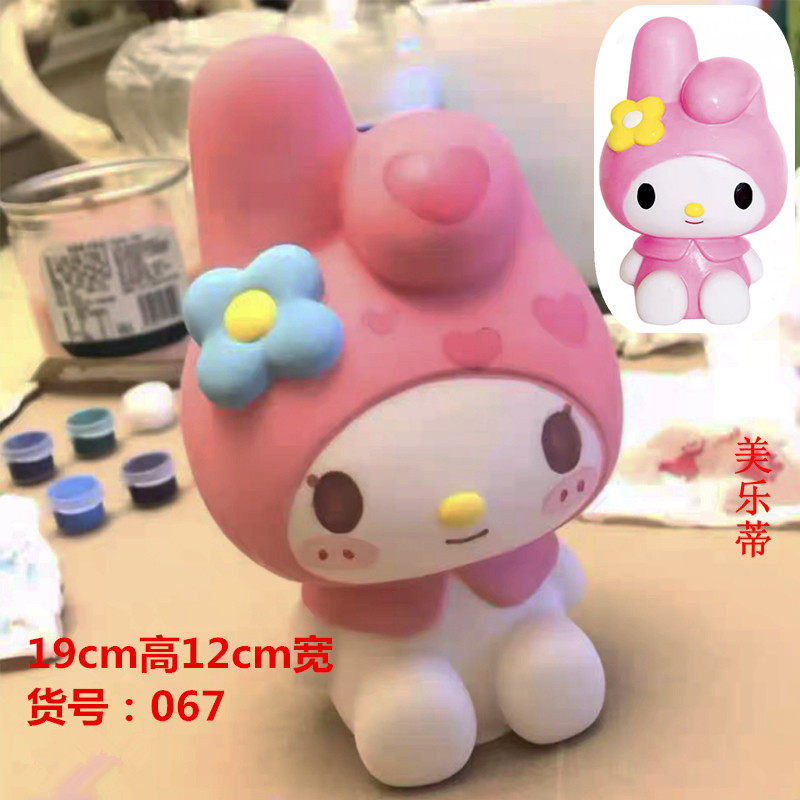 石膏娃娃模具卡通新款乳胶手工制作diy彩绘像硅胶模型广场美乐蒂
