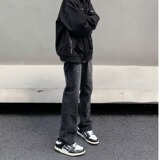 高街复古水洗宽松直筒牛仔裤男ins潮流百搭休闲阔腿长裤N203，男装牛仔裤，星座603-2