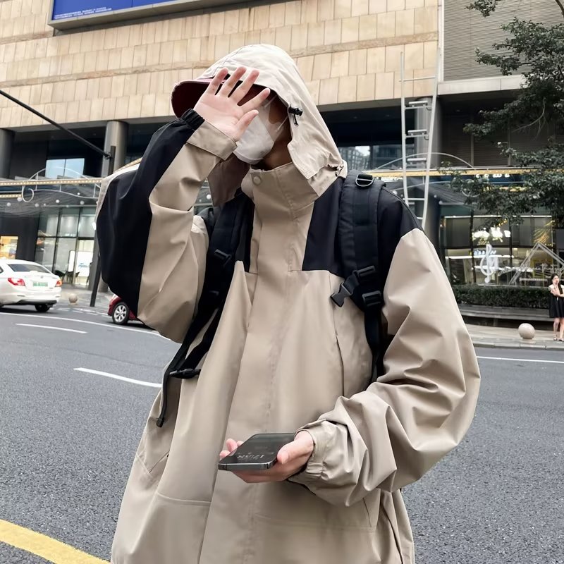 早秋季户外运动防晒冲锋衣外套女春秋2025新款高级宽松登山服W13图片