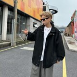 麂皮绒外套男春秋季2025新款设计感美式潮牌宽松休闲夹克J2305，男装夹克，星座603-2