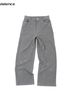 IN EXISTENCE 存世25FW立体褶皱肌理银扣宽松休闲卫裤