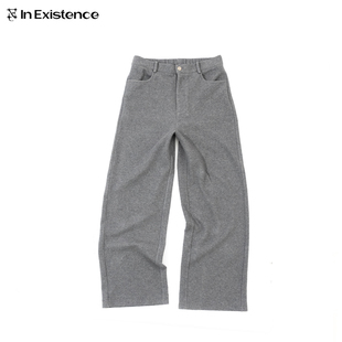IN EXISTENCE 存世25FW立体褶皱肌理银扣宽松休闲卫裤