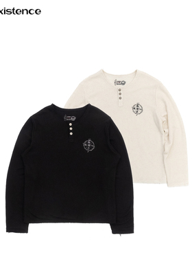 IN EXISTENCE存世25FW「代天巡狩」双层混纱肌理亨利领长袖打底衫