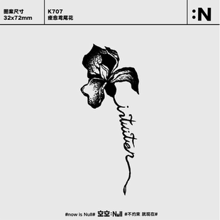 空空NULL 痊愈鸢尾花 草本防水持久男女保持久高级果汁纹身贴