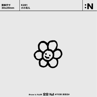 空空null 草本保持久防水持久果汁纹身贴手臂可爱锁骨贴 小小花儿
