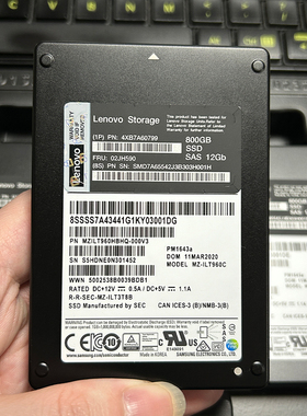 三星PM1643a 800GB固态硬盘 联想版 SAS 2.5寸02JH590/4XB7A60799