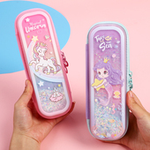 流沙笔袋女生2025新款 小学生文具盒一年级儿童铅笔盒文具袋幼儿园