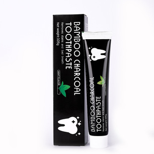 抖音 BAMBOO竹炭黑牙膏 105g竹炭活性炭黑膏体牙膏 牙周护理 同款