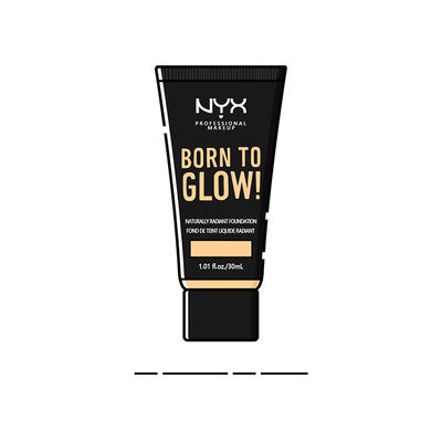 美国NYX born to glow粉底液黄黑皮调色纯白色调和液试色07/12
