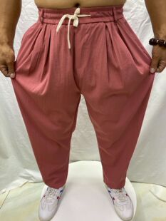 休闲裤 宽松肥版 老爹裤 夏季 中年小脚哈伦裤 天丝亚麻大码 薄款 潮 男士