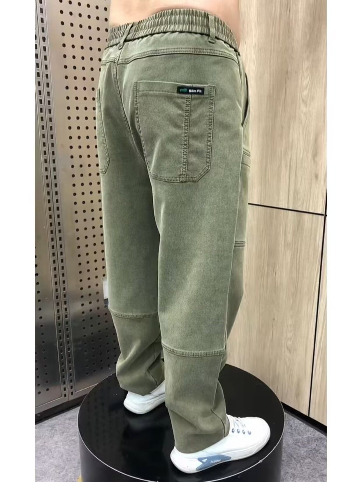 春秋季哈伦裤男士牛仔老爹裤休闲裤直筒弹力百搭六兜宽松小直角裤,男装,牛仔裤,淘宝优惠券,粉丝福利购,淘宝优惠卷