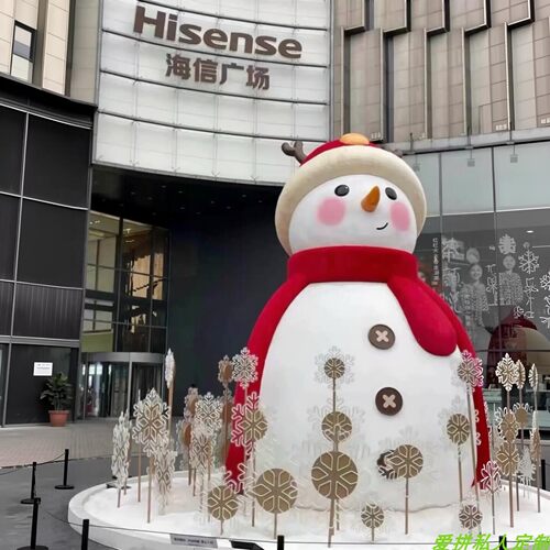 泡沫雕塑超大雪人摆件户外商场