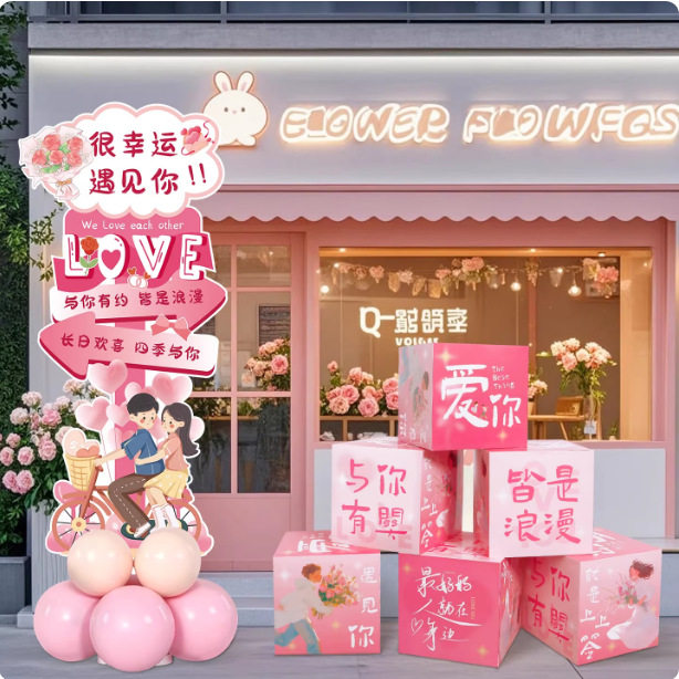 2026情人节氛围场景布置珠宝店门口浪漫装饰kt板气球求婚纪念立柱,节庆用品/礼品,节日装扮用品,淘宝优惠券,粉丝福利购,淘宝优惠卷