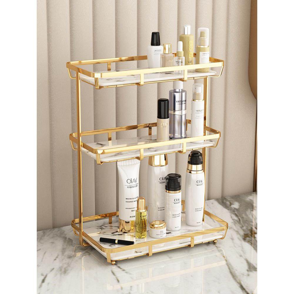 网红化妆品架子护肤品置物架香水收纳盒桌面多层梳妆台桌上收纳架