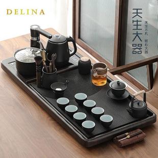 全套乌金石套装 茶盘2023新款 全自动一体家用功夫茶具一整套茶托盘