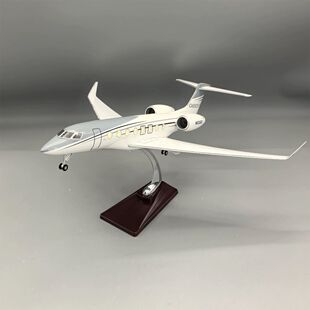 公务机飞机模型湾流G650ER原型机1:70镂空工艺46厘米礼品高端摆件
