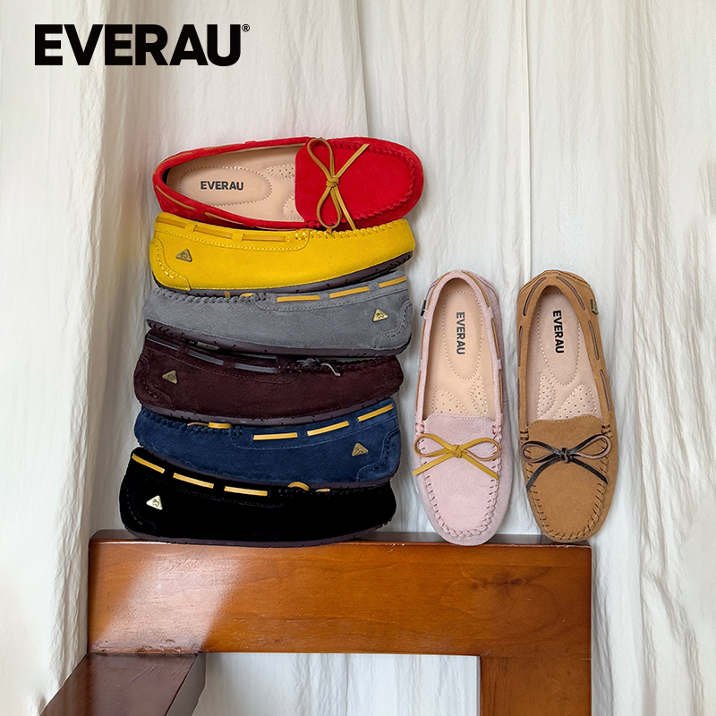 EVERAU浅口平底英伦风乐福鞋