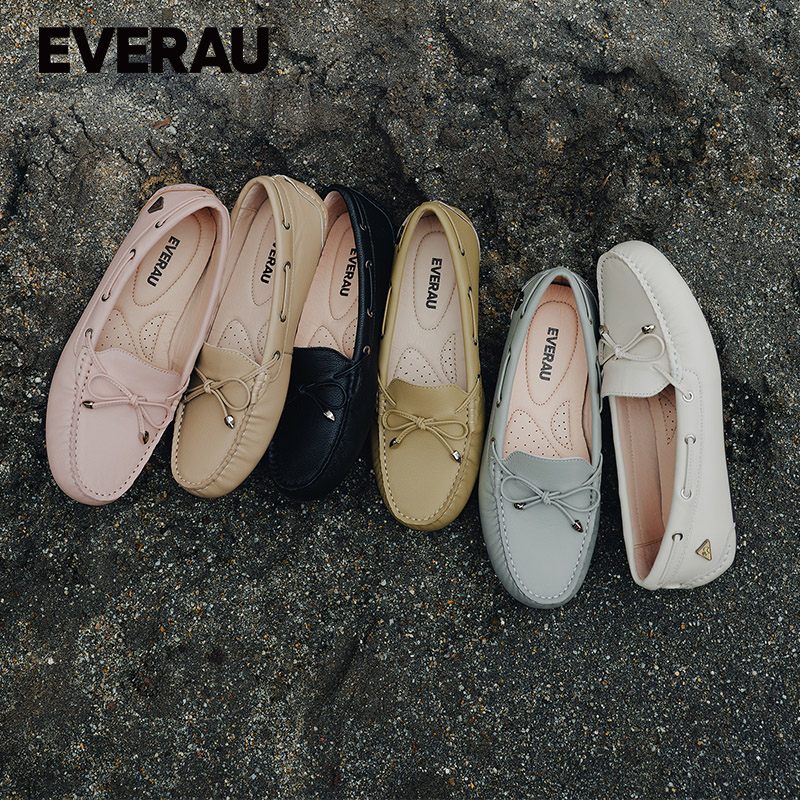 EVERAU一脚蹬平底乐福鞋