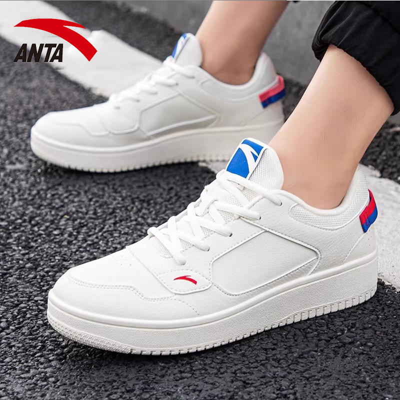 安踏板鞋男鞋2026春季新款官方正品皮面青少年休闲鞋低帮小白鞋男,运动鞋new,板鞋,淘宝优惠券,粉丝福利购,淘宝优惠卷