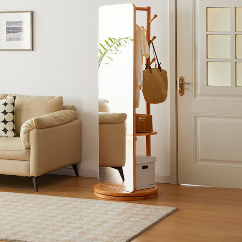 实木旋转衣帽架落地卧室简易