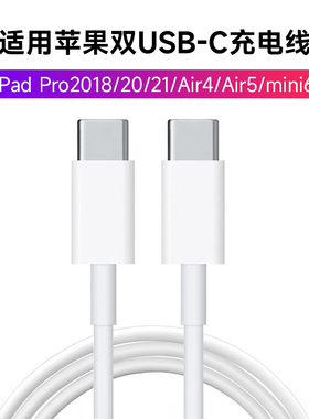 双typec数据线适用ipad快充线pro11/12.9英寸Air4平板mini6电脑Air5充电ipd器USB-C头por爱派iapd一套apid
