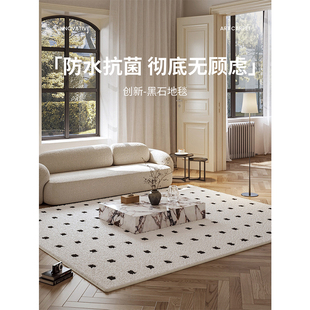 黑石公寓防水地毯客厅耐脏高级卧室沙发茶几毯法式 AOVOC 轻奢简约