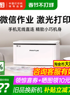 奔图旗舰店BP2303W黑白激光打印机无线wifi可连手机迷你家用小型办公a4家庭学生作业办公专用P1 2206W