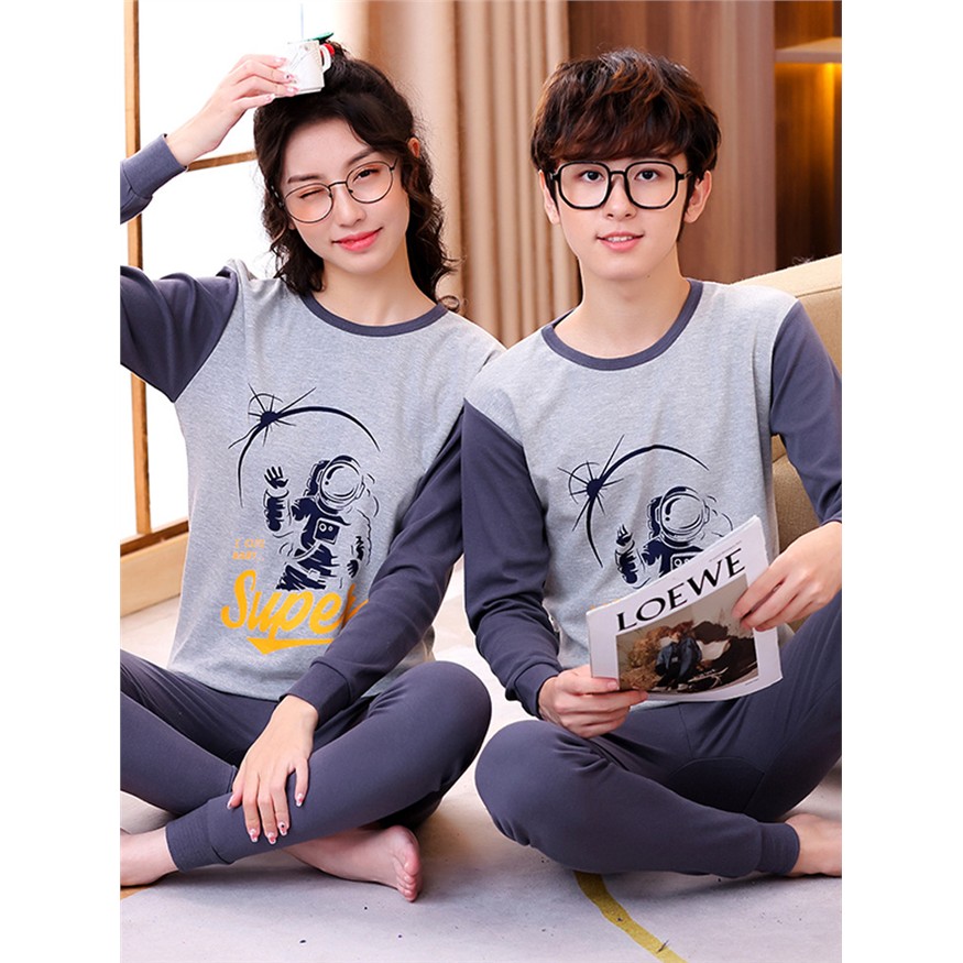 青少年秋衣秋裤纯棉少女