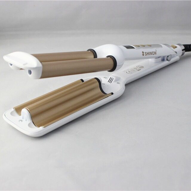 蛋卷头卷发棒水波纹三棒O伤发卷发器陶瓷大卷波浪头发器