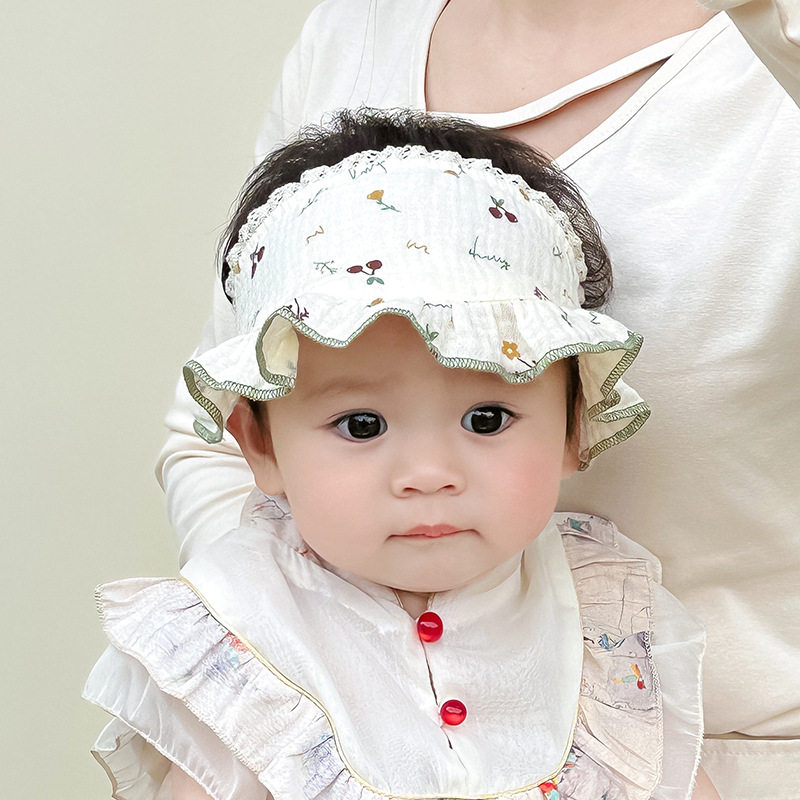 包边小碎花婴幼儿帽子护囟门胎帽夏季发带空顶宝宝新生儿遮囱门帽