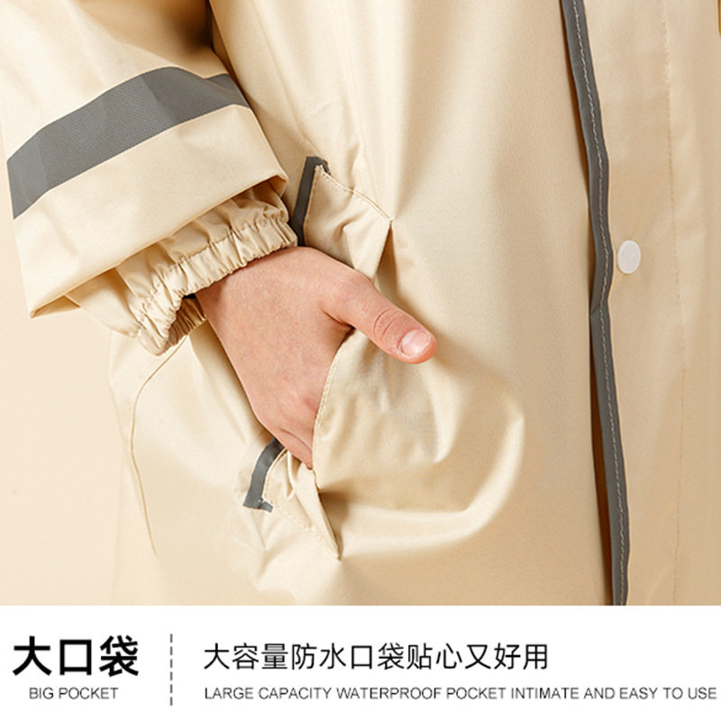 ins风韩版儿童雨衣春亚纺加长款全身防水雨披带书包位学生雨衣