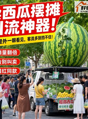 网红西瓜3D巨型充气气模引流