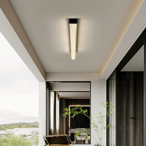 阳台灯吸顶灯现代简约意式极简高级感一字长条走廊过道入户玄关灯